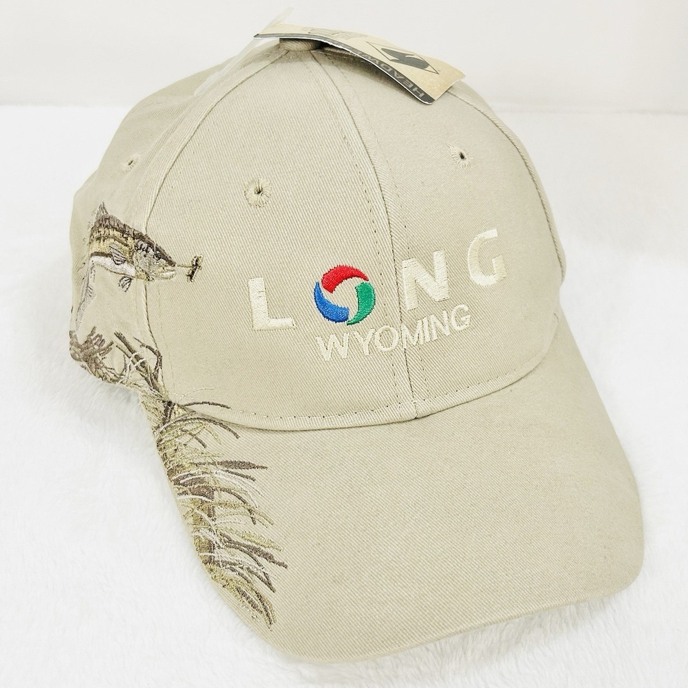 Dri-Duck Long Wyoming Fish‎ Hat Cap Adjustable Strap Beige Outdoors Workwear